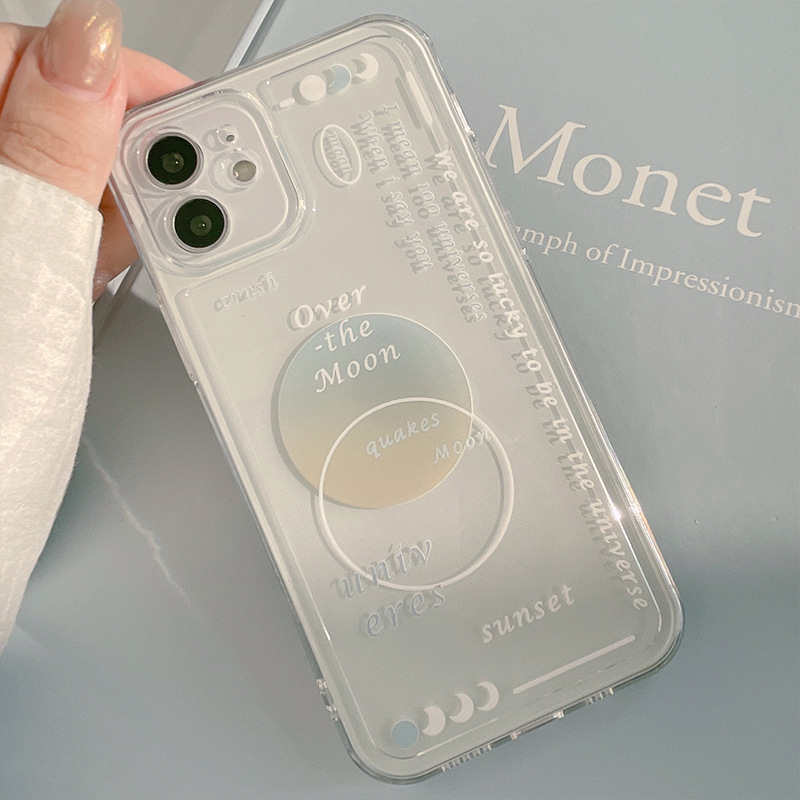 Creative Moon Transparent Phone Case